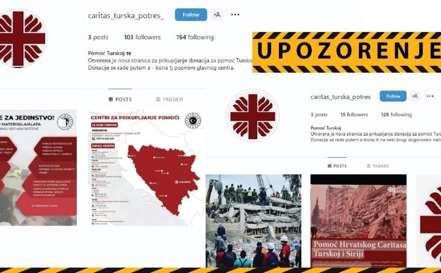 Karitas BiH upozorio: Zloupotrebljava se materijal za pomoć Turskoj i Siriji