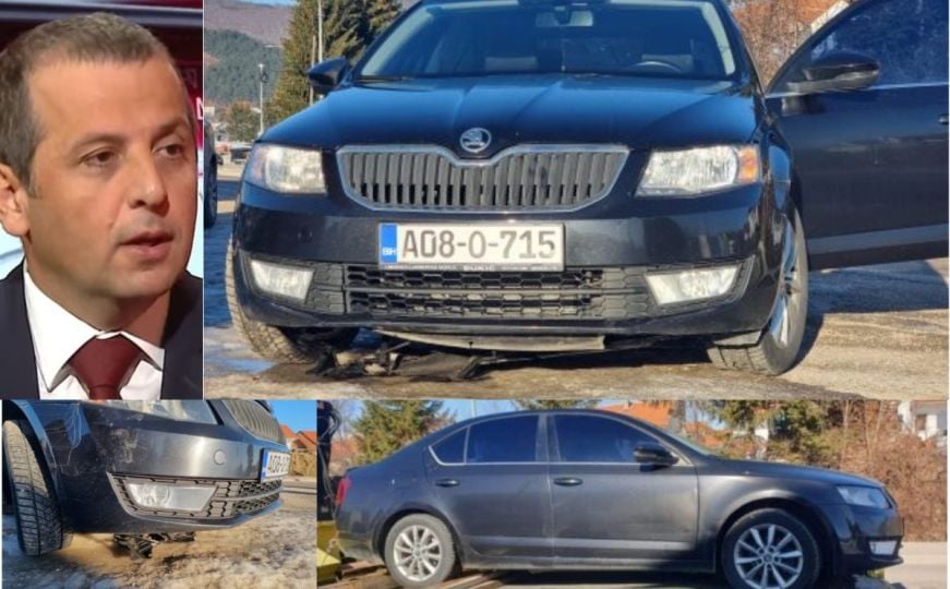 Nebojša Vukanović oštetio službeni automobil: Tvrdi da je naletio na grudvu zaleđenog snijega
