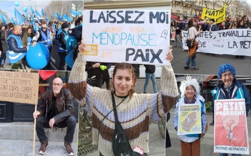 Nastavljaju se protesti protiv Macronove penzione reforme u Parizu: 'Mali predsjednik, male penzije'