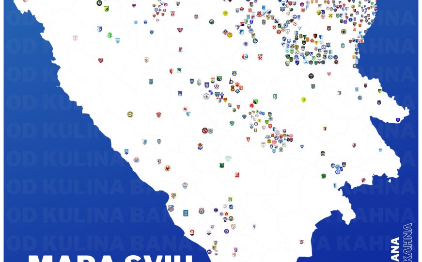 Pogledajte mapu svih fudbalskih klubova i liga u BiH