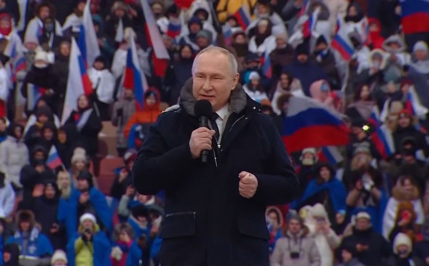 U Moskvi pun stadion na obilježavanju godišnjice agresije na Ukrajinu: Stigao je i Putin