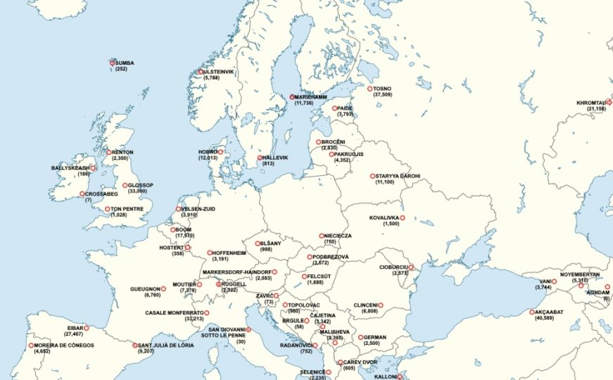 Objavljena mapa najmanjih prvoligaša u europskom fudbalu: Klub iz BiH na prvom mjestu