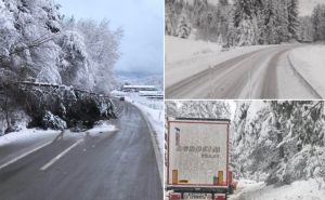 Snijeg napravio haos: "Borba" vozača na više putnih pravaca, putne službe na terenu