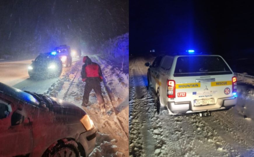 Ignorisali saobraćajne znakove na cesti u Hrvatskoj i zapeli u snijegu: Evo kolika im kazna prijeti