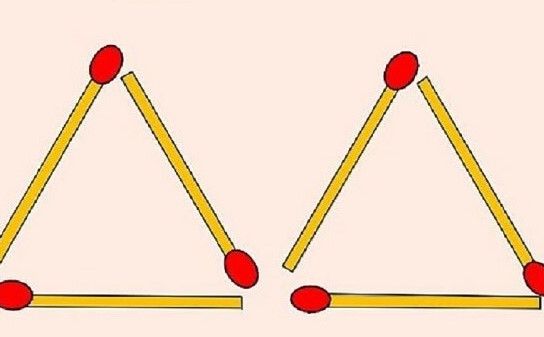 Ovo je pravi izazov: Pomjerite dvije šibice kako bi napravili četiri trokuta