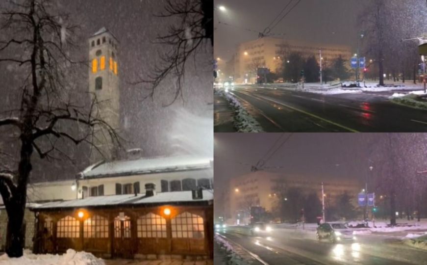 Snijeg prekrio Sarajevo: Pogledajte kako večeras izgleda glavni grad Bosne i Hercegovine