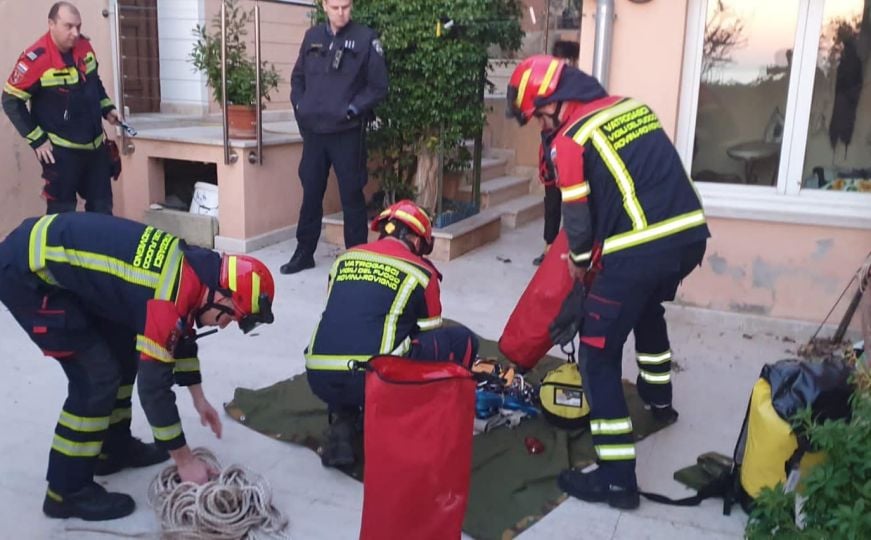 Dirljiv prizor iz bh. susjedstva: Pas pao u provaliju od 15 metara, spasili ga vatrogasci