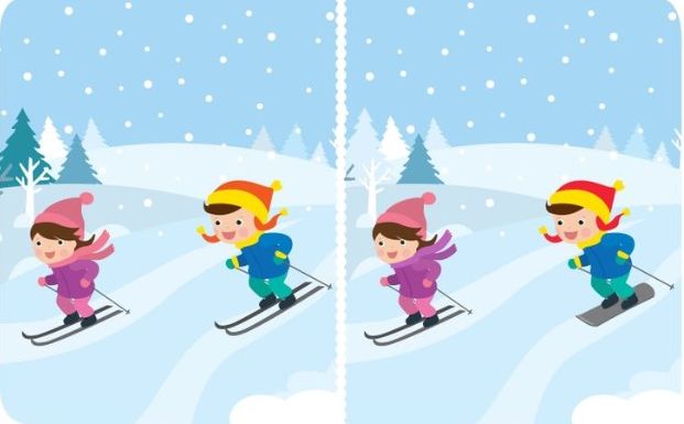 Zimske radosti: Možete li pronaći četiri razlike na snježnom pejzažu?