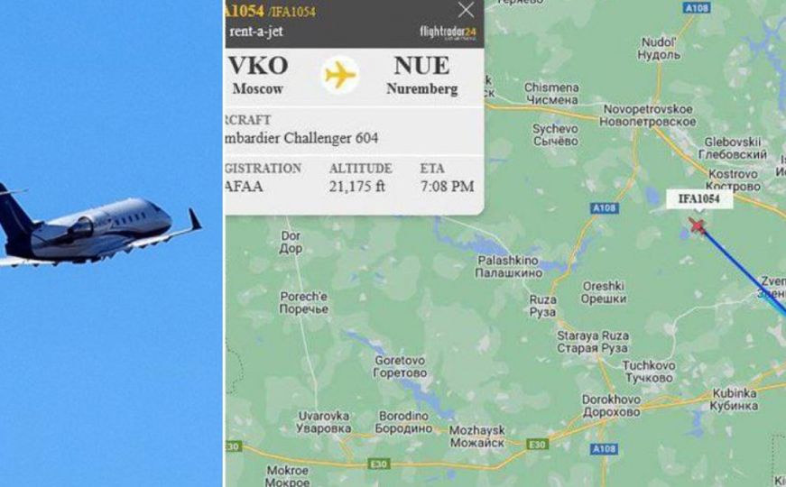 Društvene mreže: Šta radi ovaj avion na putu iz Moskve do Njemačke?!