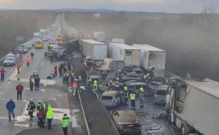 Užas u Mađarskoj: Sudar pet kamiona i 37 automobila