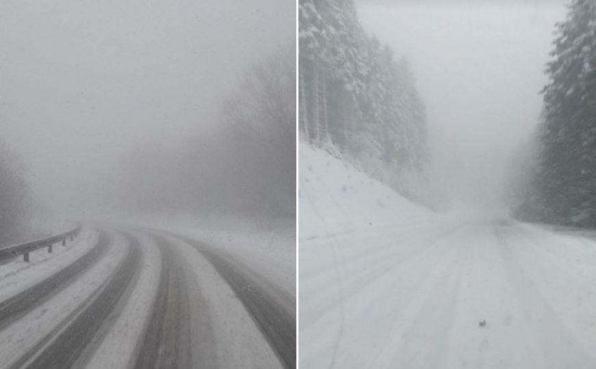 Vozači, oprez: Snijeg u višim predjelima napravio nove probleme, povećana opasnost i od odrona