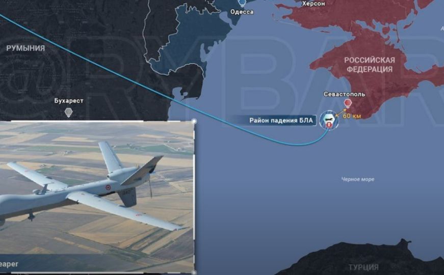 Sudar drona i aviona: Da li je Rusija namjerno izazvala incident na Crnom moru?