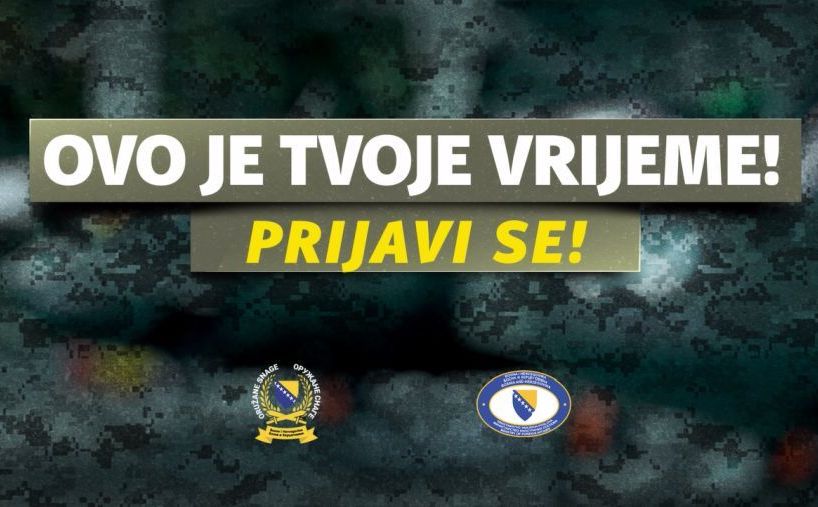 Ministarstvo odbrane BiH objavljuje oglas za prijem 440 kandidata u vojnu službu