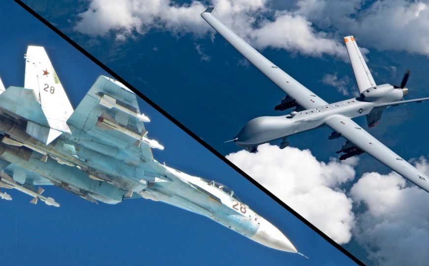 Objavljen snimak simulacije: Pogledajte kako je ruski borbeni avion srušio američki dron