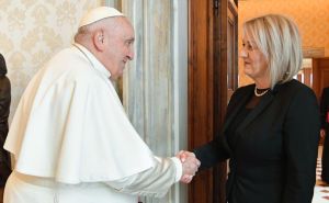 Borjana Krišto u posjeti kod pape Franje: Pozvala ga da posjeti Mostar i Hercegovinu