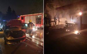 Pune ruke posla za banjalučke vatrogasce: Planuli roštiljnica i automobil
