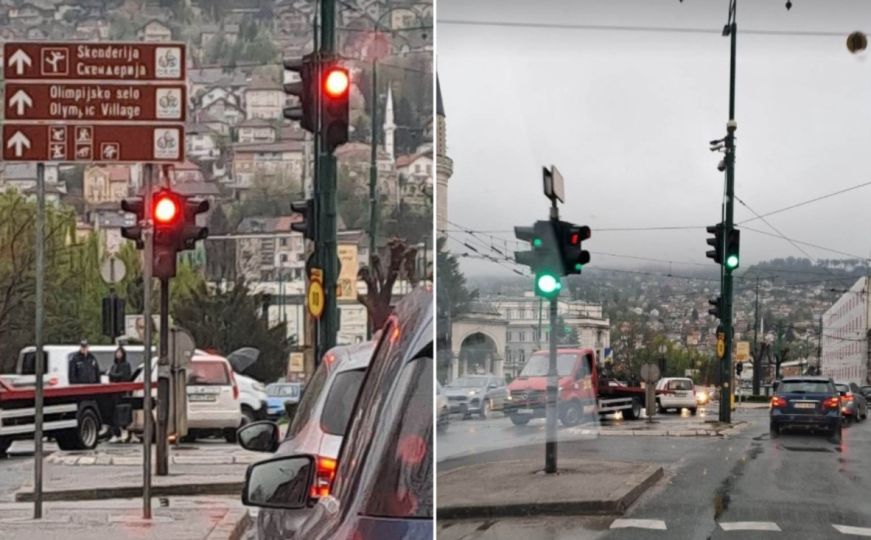 Velika gužva u saobraćaju: Sudar dva vozila na raskrsnici u centru Sarajeva