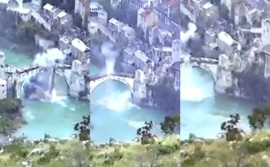 Objavljen nikad viđeni snimak rušenja Starog mosta u Mostaru. Skrivan je 30 godina