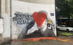 Počelo čišćenje murala ratnom zločincu Ratku Mladiću u Beogradu: 'Nije mu mjesto ovdje'