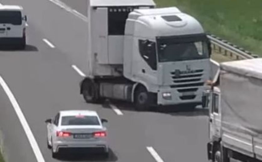 Objavljen snimak: Vozač kamiona jurio u suprotnom smjeru na autoputu u Hrvatskoj!