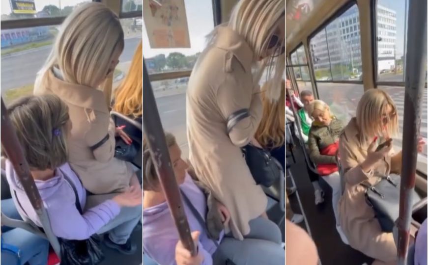 Nadrealan snimak iz beogradskog tramvaja: Gospodična u štiklama sjela na baku da 'odmori noge'