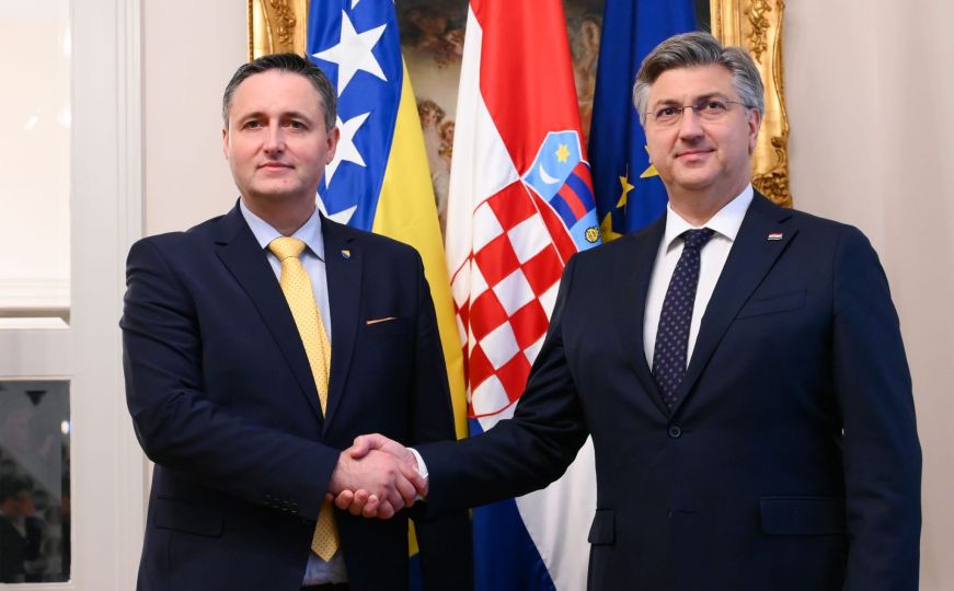 Denis Bećirović sa Andrejom Plenkovićem u Zagrebu: 'BiH je mjesto u EU i NATO'