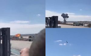 Horor u Španiji: Svjedoci snimili zastrašujuću eksploziju, avion F-18 pao blizu prometnog autoputa!