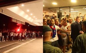 Navijači Hajduka dočekali igrače na Poljudu nakon osvojenog Kupa