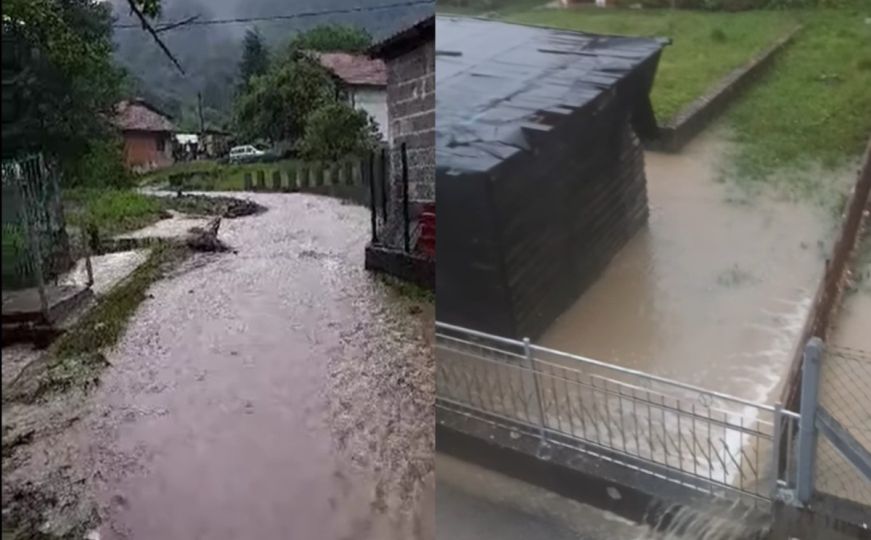 Poplavljena naselja u još jednom gradu u Bosni: Voda ušla u kuće
