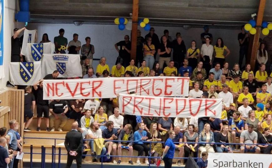 BH Fanaticosi odali počast žrtvama u Prijedoru na meču u Švedskoj