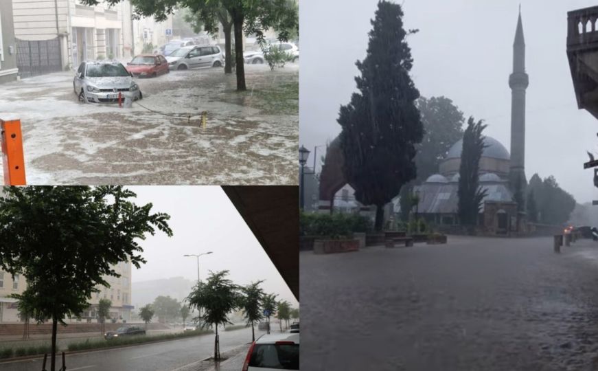 Snažno nevrijeme pogodilo Mostar: Ulice pod vodom, grad i kiša ne prestaju padati