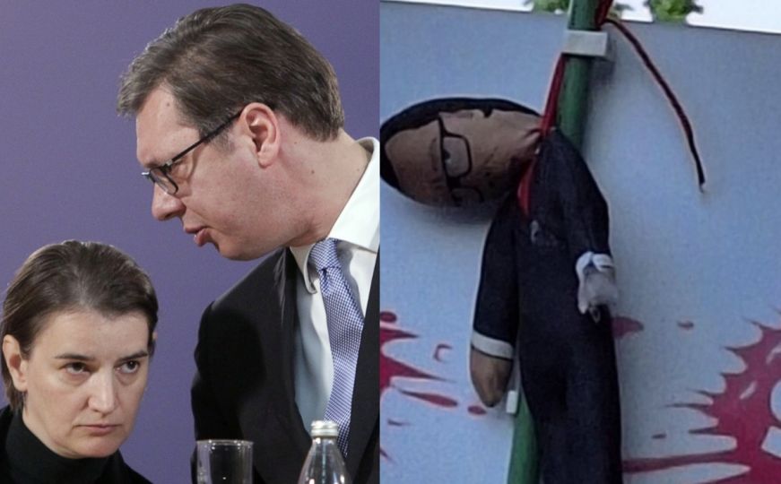 Brnabić objavila fotografiju obješene lutke Vučića: 'Kako da ovo objasnim svome sinu?'