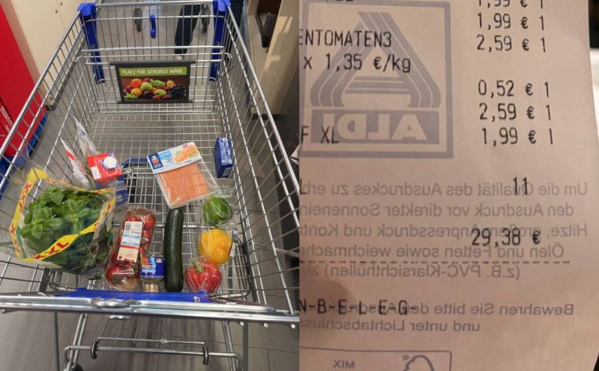 Žena obavila kupovinu u Njemačkoj pa iznenadila objavom: 'Nevjerovatno, ovo je koštalo 29,38 eura'
