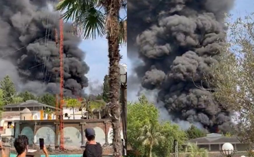 Veliki požar u zabavnom parku u Njemačkoj: Crni dim guta nebo iznad grada