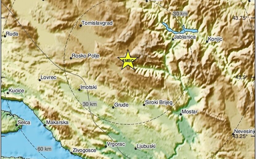 Novi zemljotres u Bosni i Hercegovini: "Dobro je streslo; protutnjalo kao i sinoć"