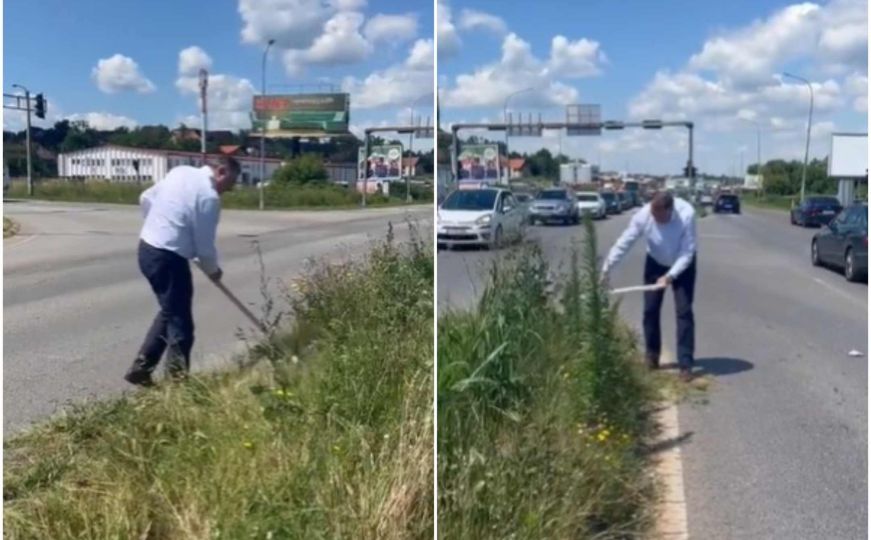 Milorad Dodik kosio travu po Banjoj Luci: Ovo je posljednji put da radim njihov posao