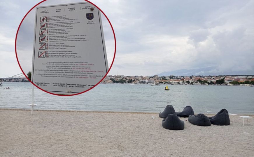 Kazne od 50 do 150 eura: Na hrvatskoj plaži osvanula tabla s pravilima ponašanja