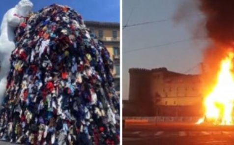 "Venera od krpa" italijanskog umjetnika Michelangela Pistoletta uništena u požaru u Napulju