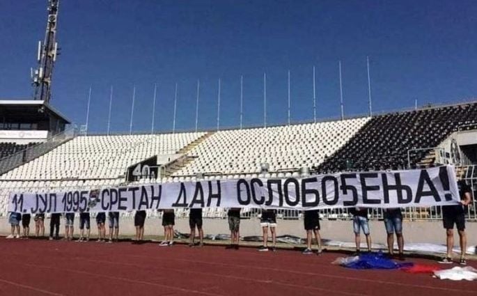 Nove provokacije, ovaj put iz Srbije: Navijači Partizana obilježili "dan oslobođenja Srebrenice!"