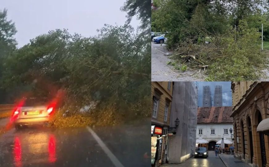 Snažno nevrijeme pogodilo Hrvatsku: Vjetar trgao stabla, zatvoreni putevi