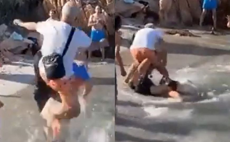 Tuča snimljena na plaži: Bahati skiper gurnuo ženu, suprug 'doletio' nindža potezom