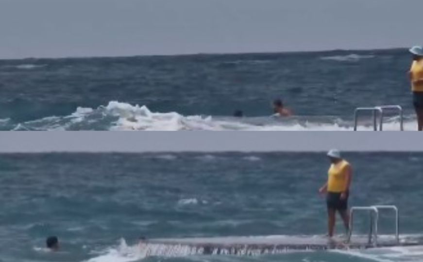 Dramatičan video iz Crne Gore: Podignuta crvena zastavica, a kupači neće da izađu iz vode