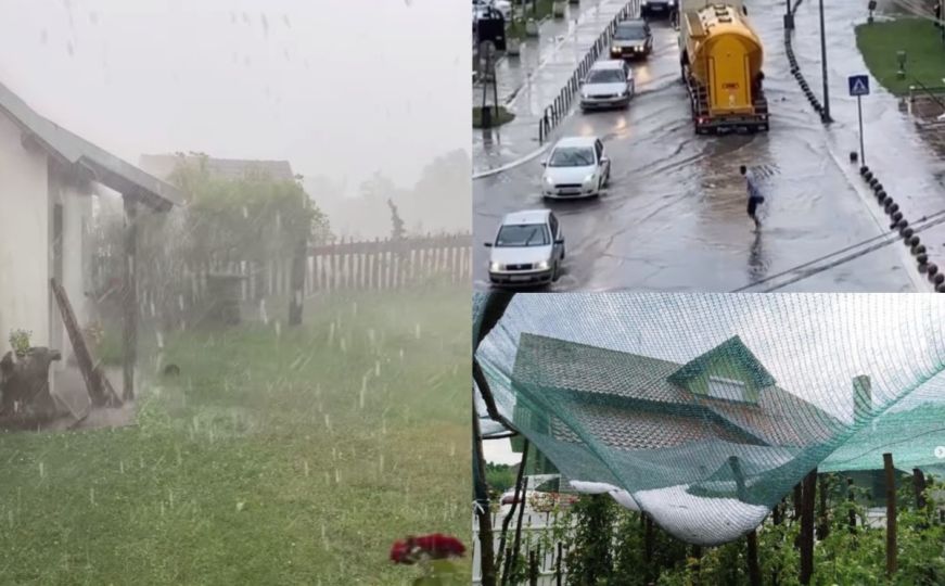 'Lije kao iz kabla, vjetar nosi sve pred sobom': Jaka oluja zahvatila Srbiju, pada grad