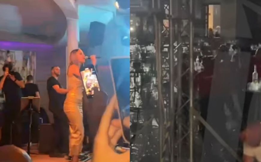 Objavljen video haosa na nastupu Aleksandre Prijović u Mostaru: Konobari se tukli stolovima
