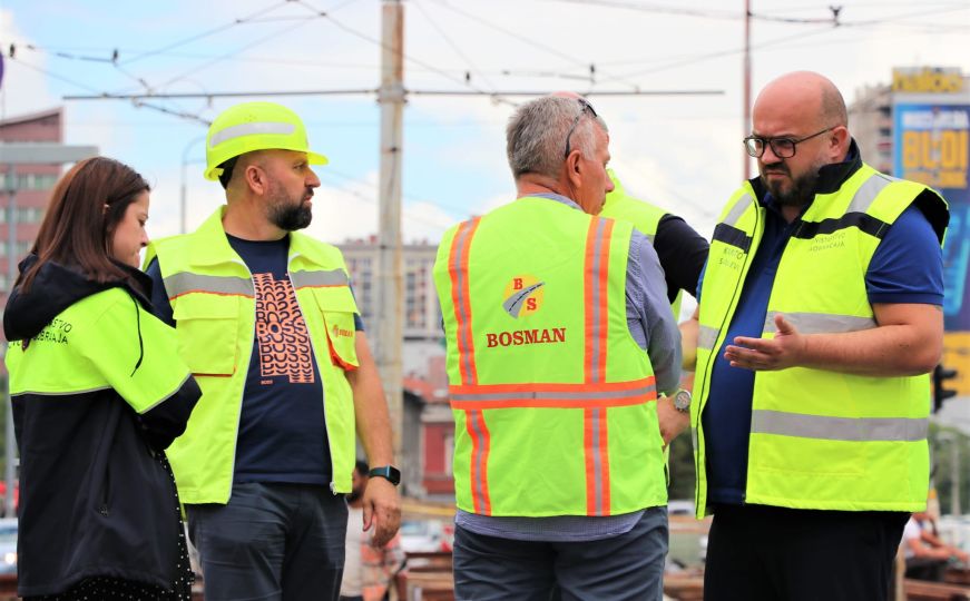 Ministar Adnan Šteta obišao radove na tramvajskoj pruzi i raskrsnici kod Tehničke škole