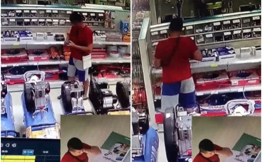 Muškarac krao šarafe u prodajnom centru u BiH, kamere sve snimile