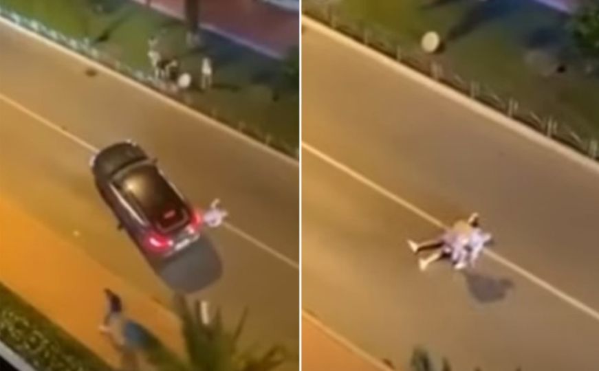 Uznemirujući snimak iz Budve: Automobilom pregazio mladića nakon tučnjave