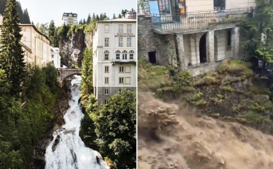 Pogledajte u šta se pretvorio vodopad u Austriji: Ovakav nivo vode se ne pamti