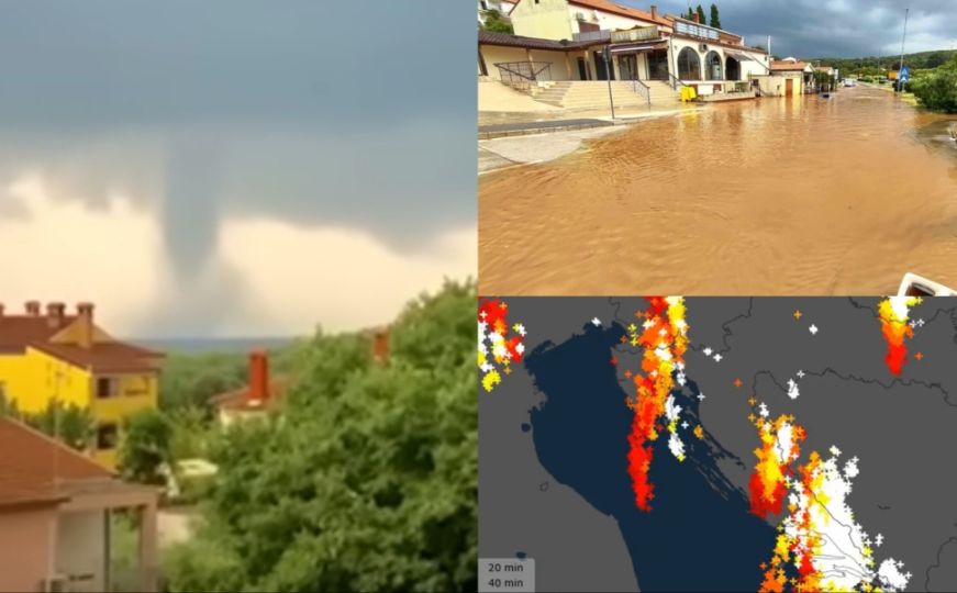 Žestoka oluja stigla u Hrvatsku: Desetine hiljada munja u dva sata, pojavila se ogromna pijavica...