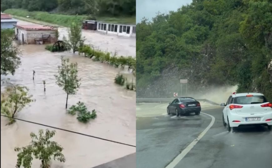 Haos u bh. susjedstvu: Pala ogromna količina kiše, putevi pod vodom